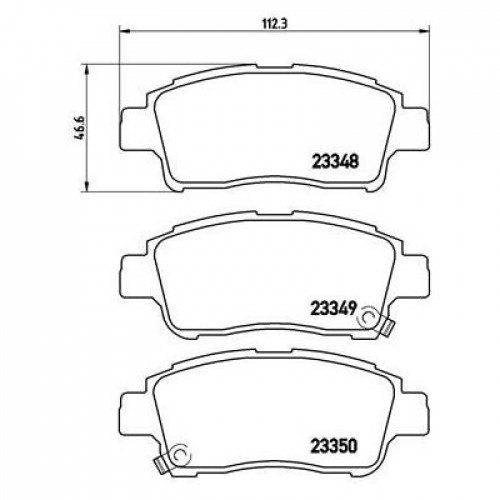 Колодки тормозные дисковые передние для автомобилей Toyota Vitz (99-) / FunCargo (99-) / Platz (00-) с тормозной системой Akebono
