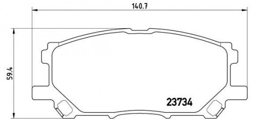 Колодки тормозные дисковые передние для автомобилей Lexus RX (03-) / Toyota Harrier (03-)