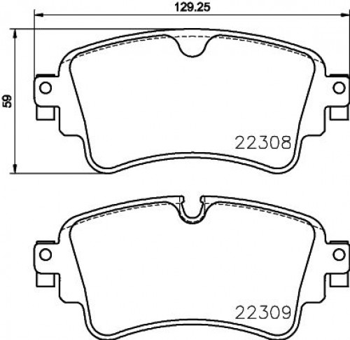 Колодки тормозные дисковые задние для автомобилей Audi A4 (B9) (17-) / A5 (16-) / Q5 (17-)