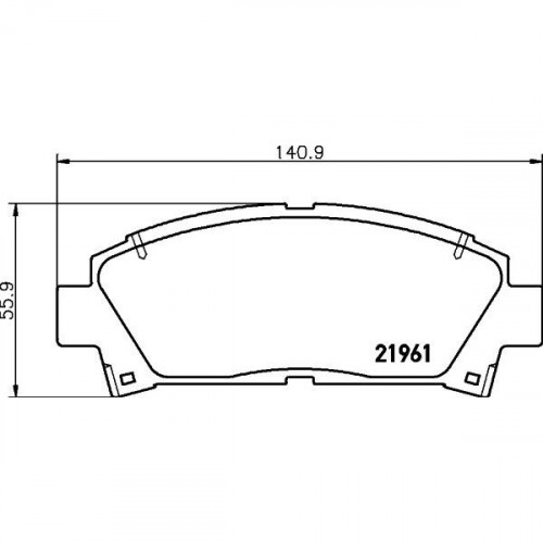 Колодки тормозные дисковые задние передние для автомобилей Toyota Avensis (97-) с дисковым тормозом на задней оси
