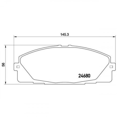Колодки тормозные дисковые передние для автомобилей Toyota Hiace H200 (04-)
