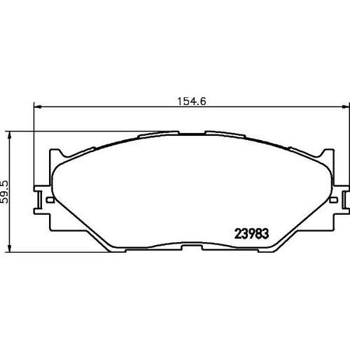 Колодки тормозные дисковые передние для автомобилей Lexus IS (05-)