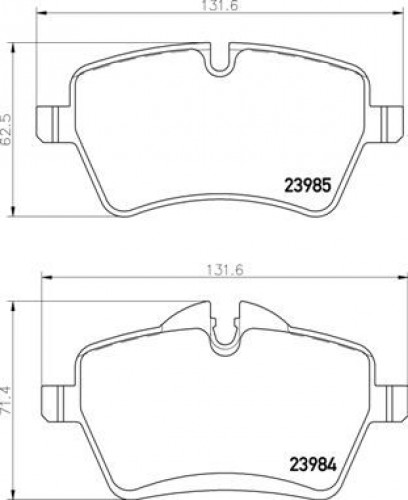 Колодки тормозные дисковые передние для автомобилей Mini Cooper S/D/SD (06-) / Countryman (10-) (в комплекте с датчиком)