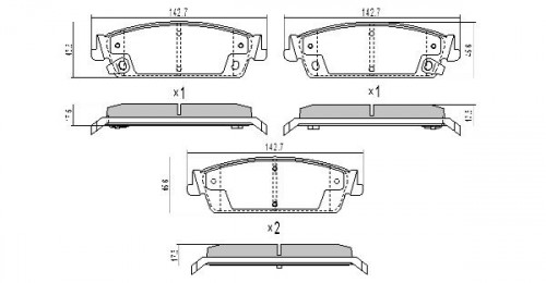 Колодки тормозные дисковые задние для автомобилей Chevrolet Tahoe (07-) / Cadillac Escalade (06-)