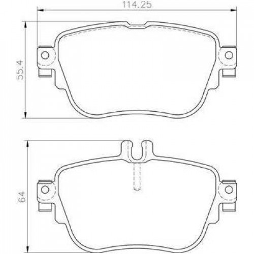 Колодки тормозные дисковые задние (керамические) для автомобилей Mercedes E (W213) (16-) (в комплекте с датчиком) [серия PRO]