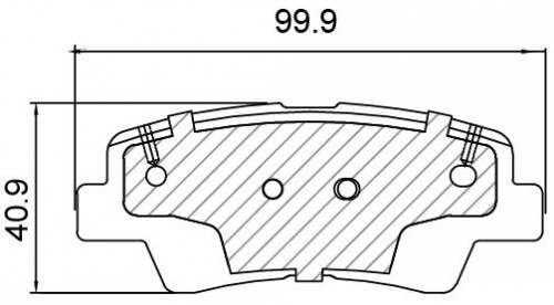 Колодки тормозные дисковые задние для автомобилей Kia Soul (14-)