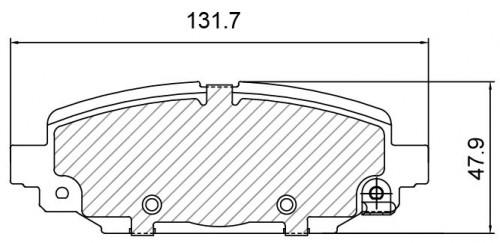 Колодки тормозные дисковые задние для автомобилей Jeep Wrangler (17-) 132x48