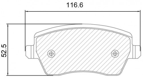 Колодки тормозные дисковые передние для автомобилей Nissan Note (12-)