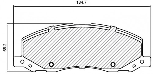 Колодки тормозные дисковые передние для автомобилей Opel Insignia (08-) 185x65мм