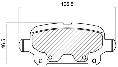 Колодки тормозные дисковые задние для автомобилей Chevrolet Cruze (09- ) /Malibu IX (16-) / Opel Astra K (15-)