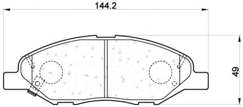 Колодки тормозные дисковые передние для автомобилей Лада Vesta NG (22-) / Nissan Tiida (04-) / Nissan Note (06-)