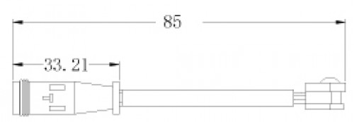 Датчик износа задних тормозных колодок для автомобилей Mercedes Sprinter (W906) (06-) 4.6-5t L=85