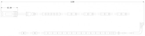 Датчик износа задних тормозных колодок для автомобилей BMW X1 (E84) (09-) L=1130