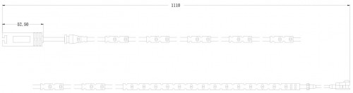 Датчик износа задних тормозных колодок для автомобилей BMW 1 (E81) (07-) L=1110