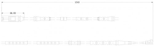 Датчик износа задних тормозных колодок для автомобилей BMW X3 (F25) (10-) L=1243