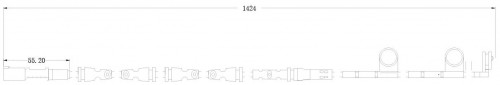 Датчик износа передних тормозных колодок для автомобилей Land Rover Range Rover IV (12-) L=1424