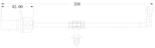 Датчик износа задних тормозных колодок для автомобилей Audi Q5 (17-) L=350