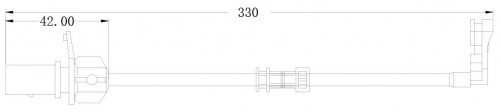 Датчик износа передних тормозных колодок для автомобилей Audi A6 (C7) (11-) L=330