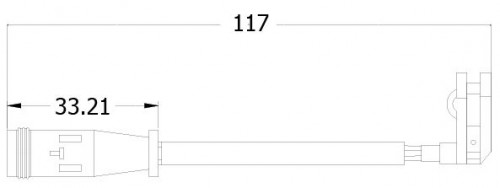 Датчик износа передних тормозных колодок для автомобилей Mercedes Sprinter (06-) (906) 3-5t L=117