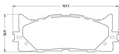 Колодки тормозные дисковые передние (керамические) для автомобилей Toyota Camry (06-)