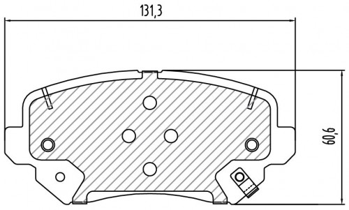 Колодки тормозные дисковые передние для автомобилей GAC GS3 (23-)