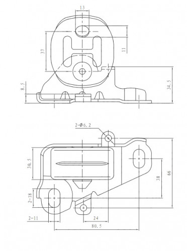 Подвес (подушка) глушителя для автомобилей Skoda Octavia A5 (04-)/Yeti (09-)/VW Tiguan (07-) (1 шт.)