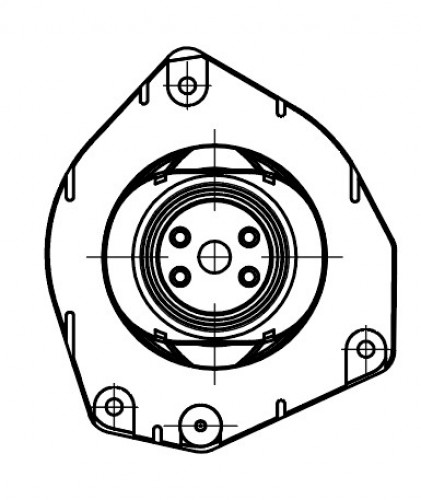Опора передней стойки с подшипником для автомобиля Renault Megane II (02-)/Scenic II (03-)