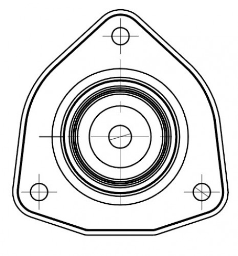 Опора амортизатора для автомобилей Nissan Almera N15 (95-)/Sunny N14 (90-) (передняя с подшипником)