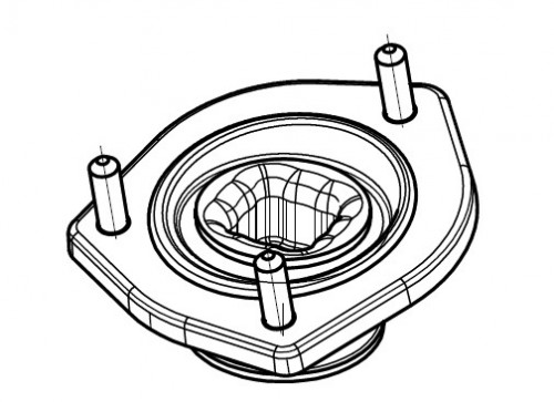 Опора амортизатора для автомобилей Lexus RX (03-) (задняя левая)