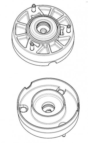 Опора амортизатора для автомобилей BMW X5 F15 (13-)/X6 F16 (14-) (передняя без подшипника)