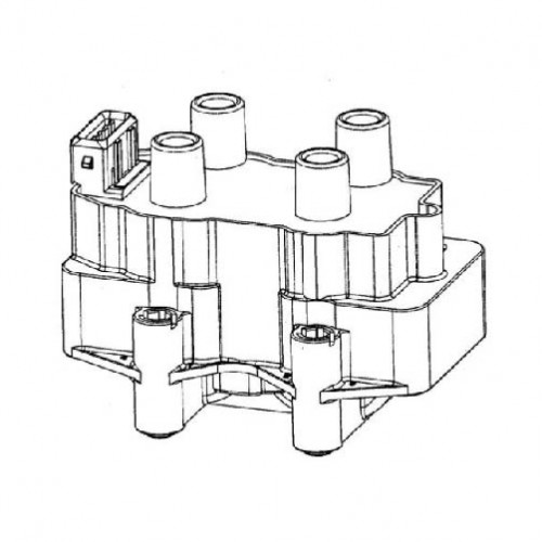 Катушка зажигания для автомобилей Geely MK (05-)/Citroen Berlingo (96-)/Peugeot Partner (96-) 1.4i/1.6i