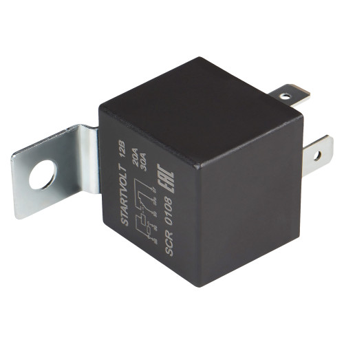 Реле 12V 20/30A 5 контактов (с кронштейном, с резистором)
