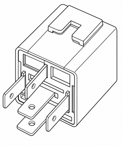 Реле 12V 20/30A 5 контактное (без кронштейна, с резистором)