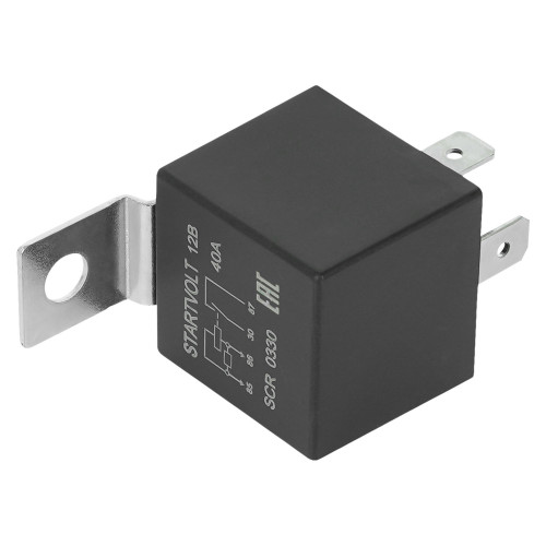Реле 12V 40A 4 контакта (защиты стартера, с кронштейном, с резистором)