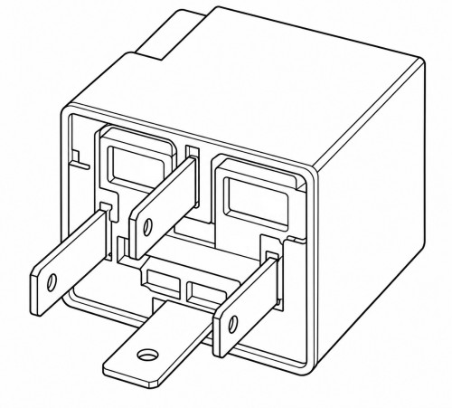Реле 24V 30A 4 контактное для автомобилей Sitrak C7H (14-)/Howo T5G (13-) (с резистором)