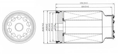 Фильтр топливный сепаратор для спецтехники Caterpillar 100/300/700/900-series d108, h194