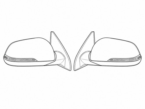 Зеркала боковые заднего вида для автомобилей Hyundai Creta (16-) 6PIN с повторителем и подогревом комплект левое и правое 2 шт.