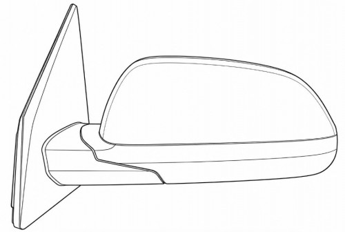 Зеркало боковое заднего вида для автомобилей KIA Rio (17-) левое 5PIN с подогревом