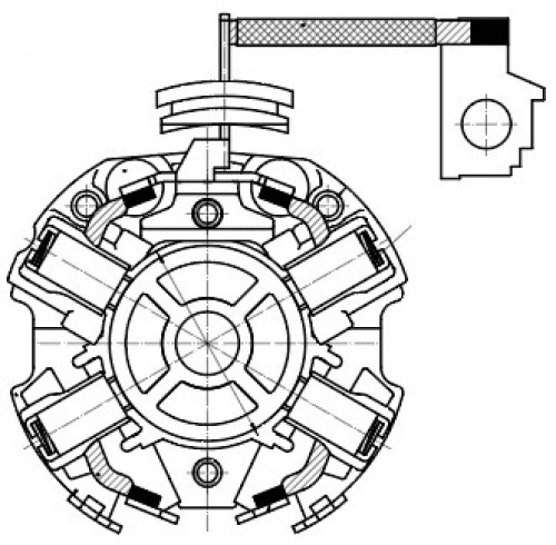Узел щеточный стартера для автомобилей VAG 80 (86-)/100 (86-) 2.0i