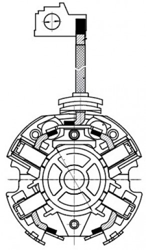 Узел щеточный стартера для автомобилей VAG A6 (97-)/A8 (96-) 2.4i/2.8i
