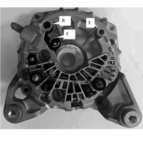 Мост диодный генератора для автомобилей Chevrolet Onix (19-)/Tracker (19-) 1.2T (с крышкой)