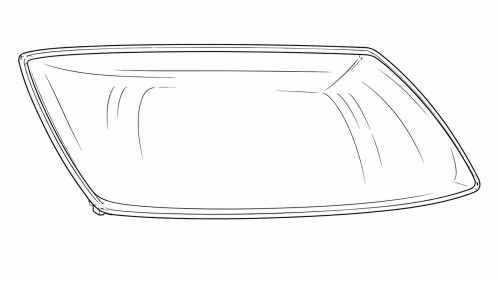 Стекло фары для автомобилей Лада 2190 Гранта (11-) (пластик) правое
