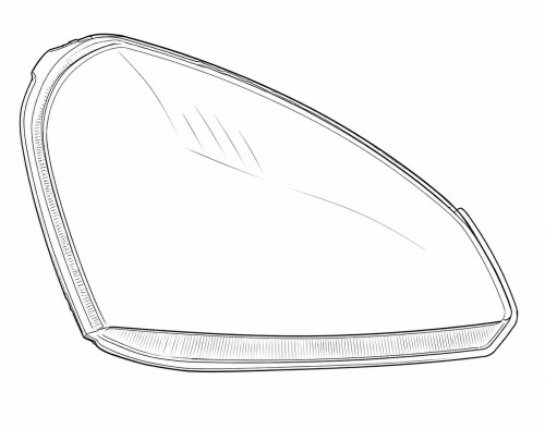 Стекло фары для автомобилей Лада 2170 (пластик) правое