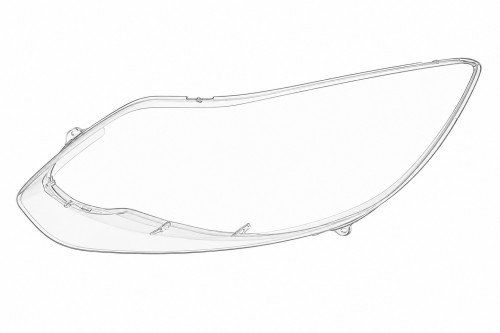 Стекло фары для автомобилей Ford Focus III (11-) дорестайлинг (пластик) левое