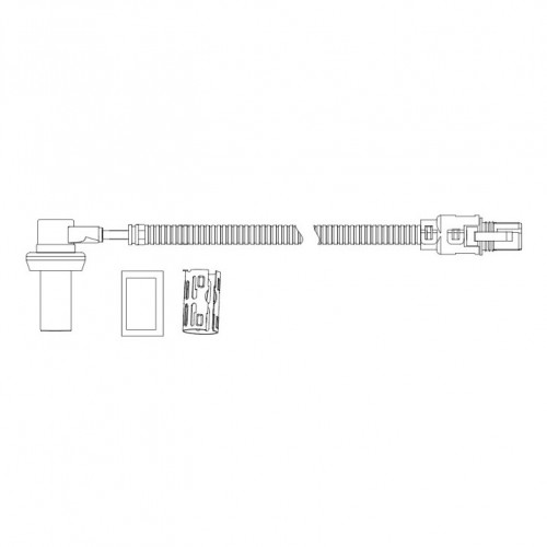 Датчик ABS для автомобилей MAN TGA (02-) угловой левый 1900мм