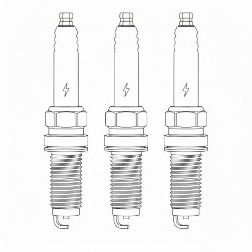 Комплект свечей зажигания для автомобилей Geely Coolray (19-)/Atlas Pro (21-) 1.5T Ir+Pt (3шт)
