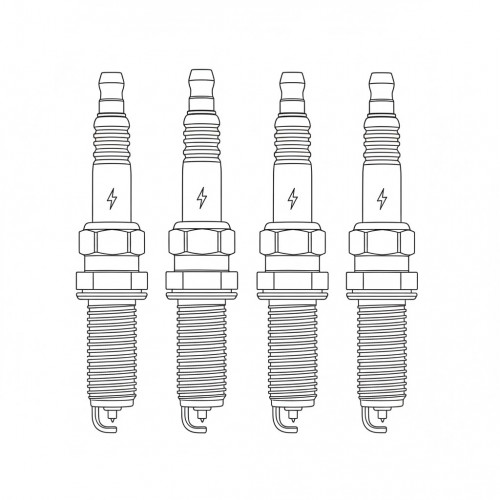 Комплект свечей зажигания для автомобилей Geely Tugella (19-)/Monjaro (23-) 2.0T Ir+Pt (4шт)