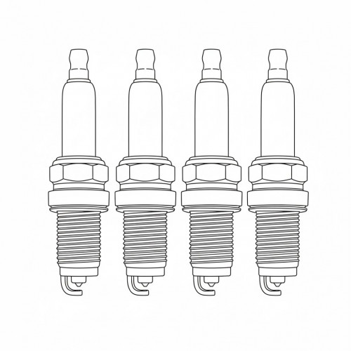 Комплект свечей зажигания для автомобилей VAG Golf VI (08-)/Rapid (12-) 1.2TSI Ir+Pt (4шт)
