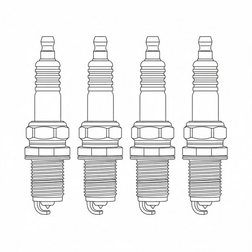 Комплект свечей зажигания для автомобилей Nissan Almera N15 (95-) 1.4i/1.6i/Primera P10 (93-) 1.6i Ir (4шт)