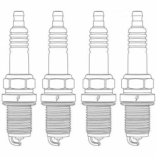 Комплект свечей зажигания для автомобилей Mitsubishi Lancer X (07-)/ASX (10-)/Outlander III (12-) 2.0i Ir (4шт)
